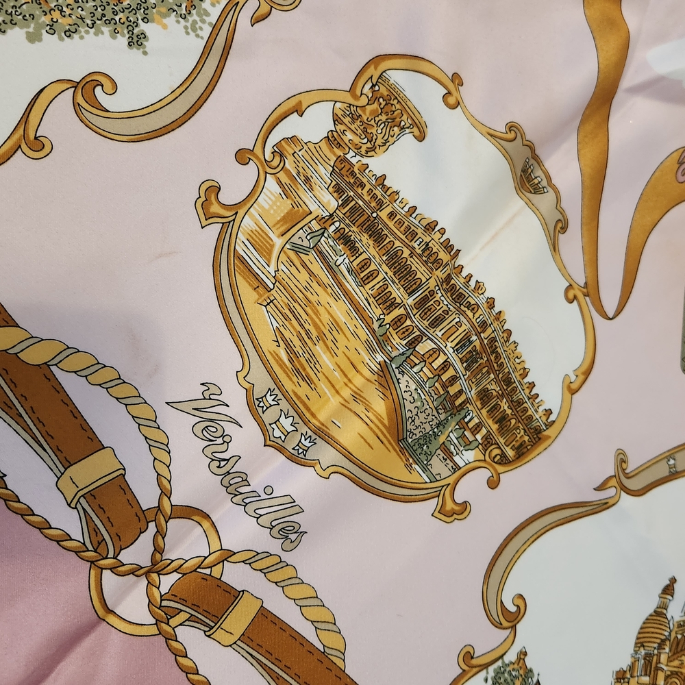 Hermes Pink and Gold Scarf - Picture 7 of 8